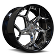 SA-05 piano black chrome forged wheels for the Gallardo LP550-2 Spyder - aggressive aftermarket alloys