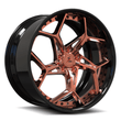 2023,2015 mustang gt deep dish rims with rose gold,black finish. best pink mustang premium rims from splux sa-05 5-lug