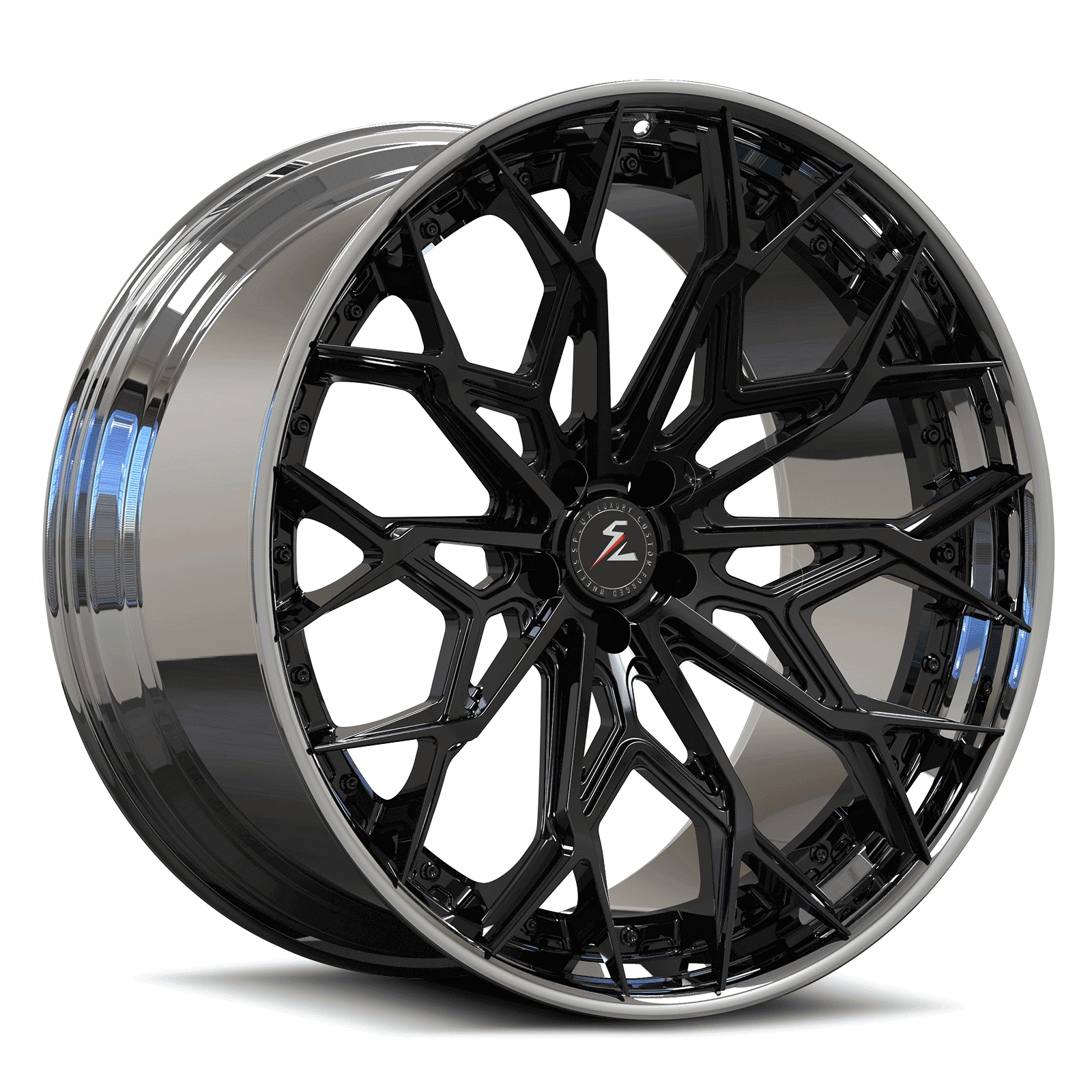 2010,2009 Challenger on 22s,black chrome hellcat wheelscustom forged 2-piece aftermarket deep dish wheels on 24s,SA-07.