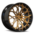 Rims for 2013 dodge challenger hellcat custom wheels,forged 2-piece aftermarket 20x12 deep dish rims,aggressive,black,gold,SA-07.
