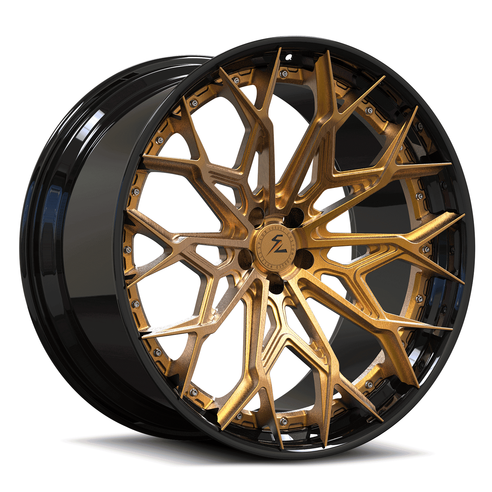 Rims for 2013 dodge challenger hellcat custom wheels,forged 2-piece aftermarket 20x12 deep dish rims,aggressive,black,gold,SA-07.