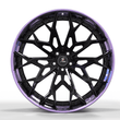 2022,2021 Dodge Challenger rims,custom forged 2-piece aftermarket deep dish wheels on 22s,aggressive,purple,SA-07.