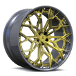 1981,1982 Challenger SRT wheels,custom forged 2-piece aftermarket deep dish 18inch rims,aggressive,gold,gunmetal,SA-07.