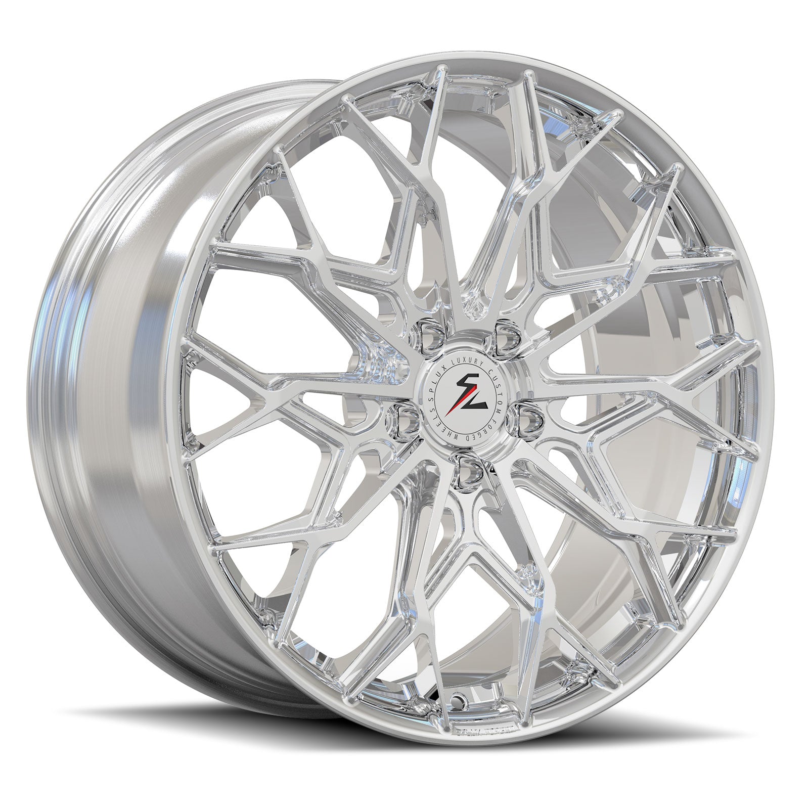 SA-07M polished aluminum forged wheels for Chevrolet 1500 - aggressive aftermarket alloys