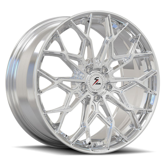 SA-07M polished aluminum forged wheels for Chevrolet 1500 - aggressive aftermarket alloys