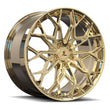 SA-07M polished frozen gold forged wheels for Chevrolet 1500 - concave custom alloys