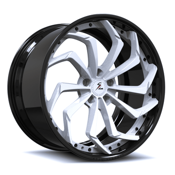 22 inch white rims with directional spoke design.black and white rims with lip for audi q5, audi a7.
