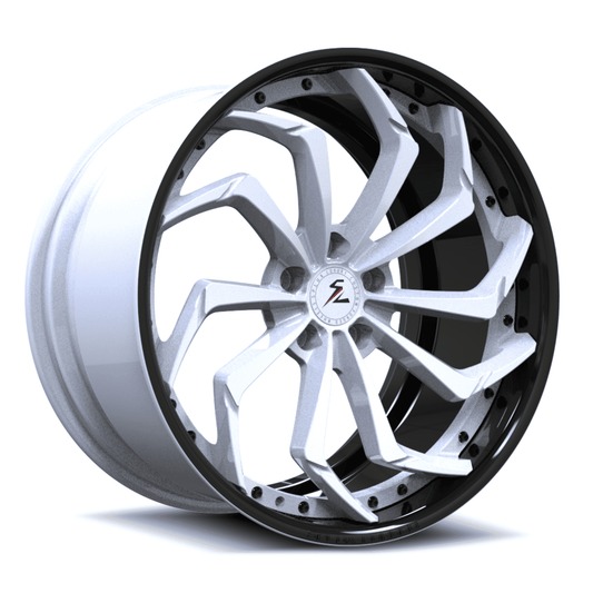 SA-08 black and white forged wheels for Cadillac Coupe DeVille - directional aftermarket alloys