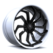 SA-08 black and white forged 2-piece wheels for the Coupe DeVille - directional aftermarket wheels