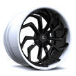 SA-08 black and white forged wheels for Cadillac Coupe DeVille - lightweight custom alloys