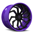 SA-08 purple and black forged 2-piece wheels for the Coupe DeVille - custom deep dish wheels