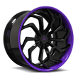 SA-08 purple and black forged wheels for Cadillac Coupe DeVille - lightweight custom rims
