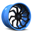 SA-08 rapid blue and black forged wheels for Cadillac Coupe DeVille - lightweight aftermarket rims