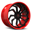 SA-08 red and black forged wheels for Cadillac Coupe DeVille - lightweight aftermarket rims