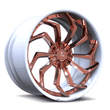 SA-08 rose gold and white forged wheels for Cadillac Coupe DeVille - directional aftermarket alloys