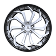 SA-08 yellow and black forged 2-piece wheels for the Coupe DeVille - aggressive custom wheels
