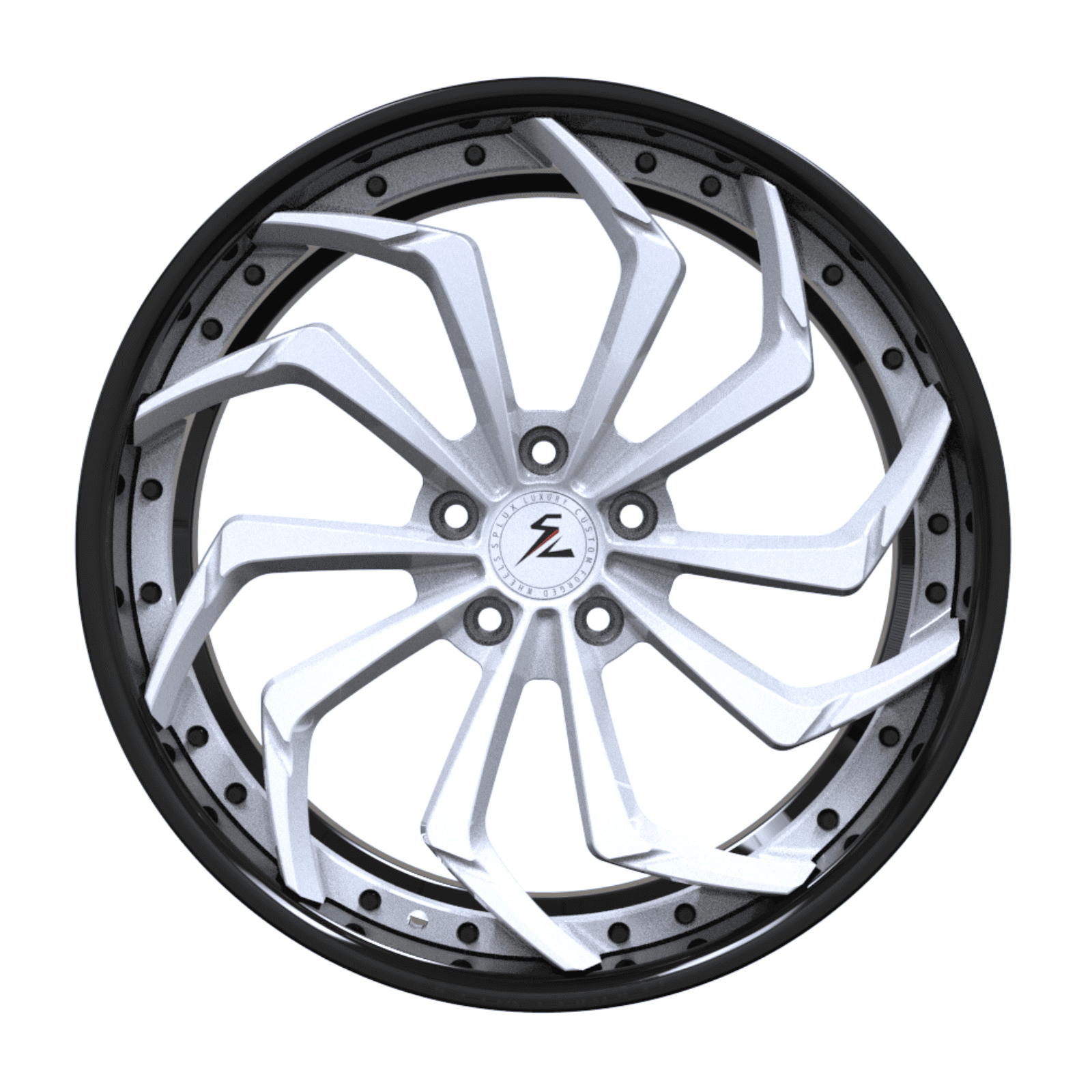 SA-08 yellow and black forged 2-piece wheels for the Coupe DeVille - aggressive custom wheels