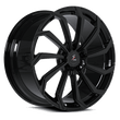 Splux SA-08M custom forged 19/20 inch C7 Grand Sport wheels, directional and aggressive design, in black.