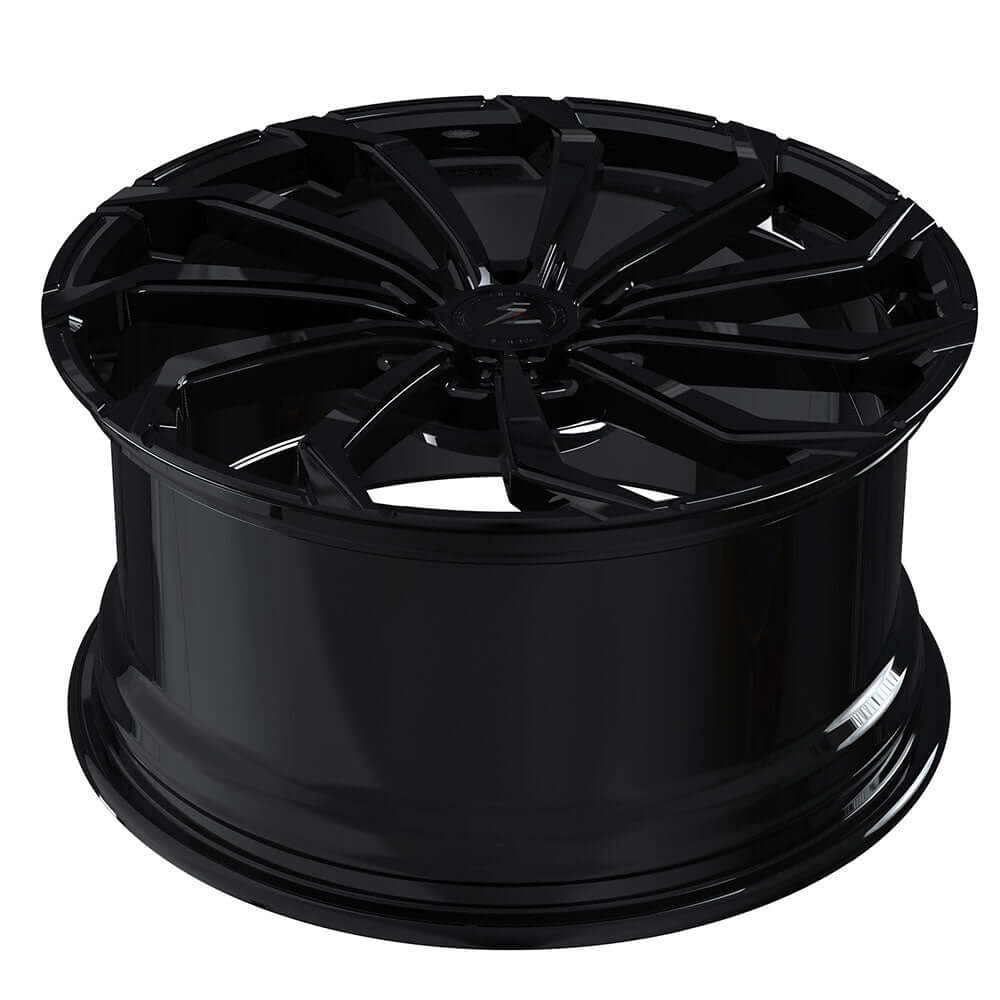 Splux SA-08M 20/21 inch Z06 C7 Corvette Grand Sport wheels, directional and aggressive, custom forged in black.