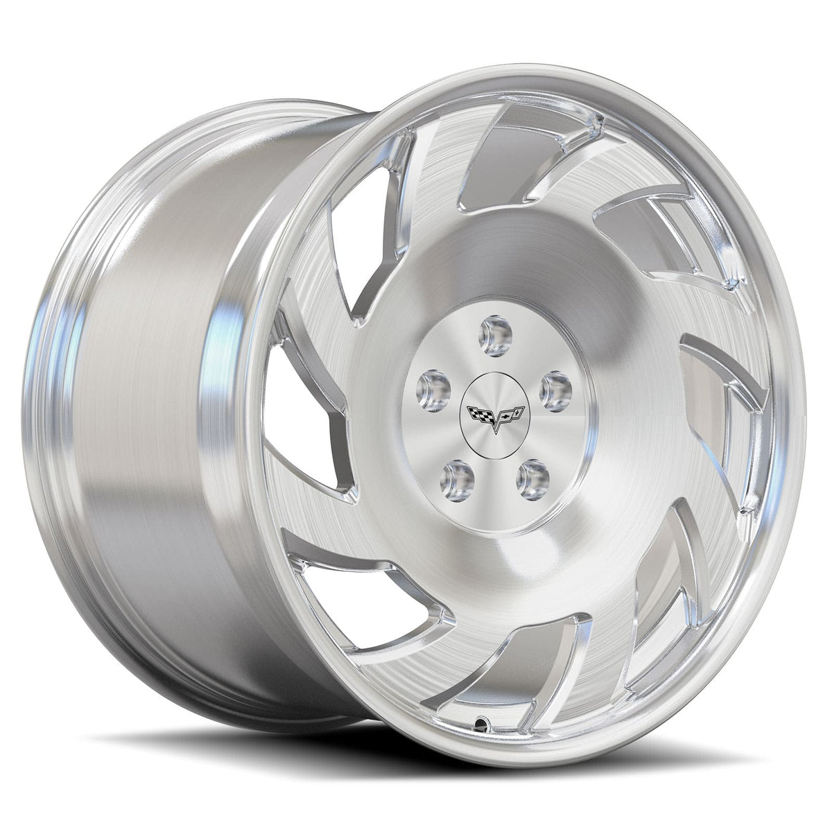 SA-10 brushed forged monoblock wheels for C4 Corvette ZR1 style build