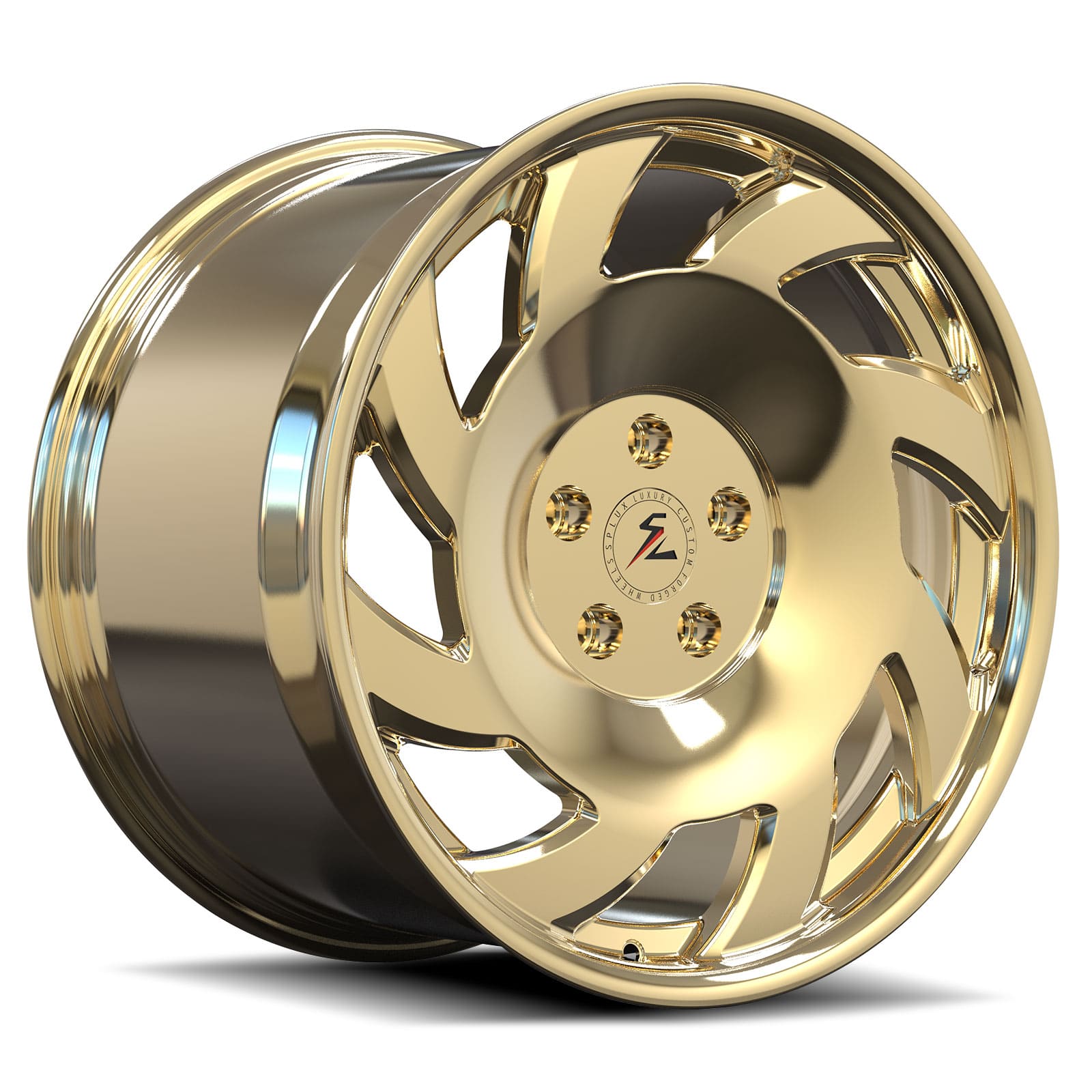 SA-10 polished gold forged wheels for Impala SS - aftermarket alloys