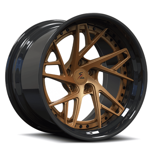 Splux SC-01 custom forged 2-piece super concave multi-spoke wheels for Chevy Impala — deep concave face view.