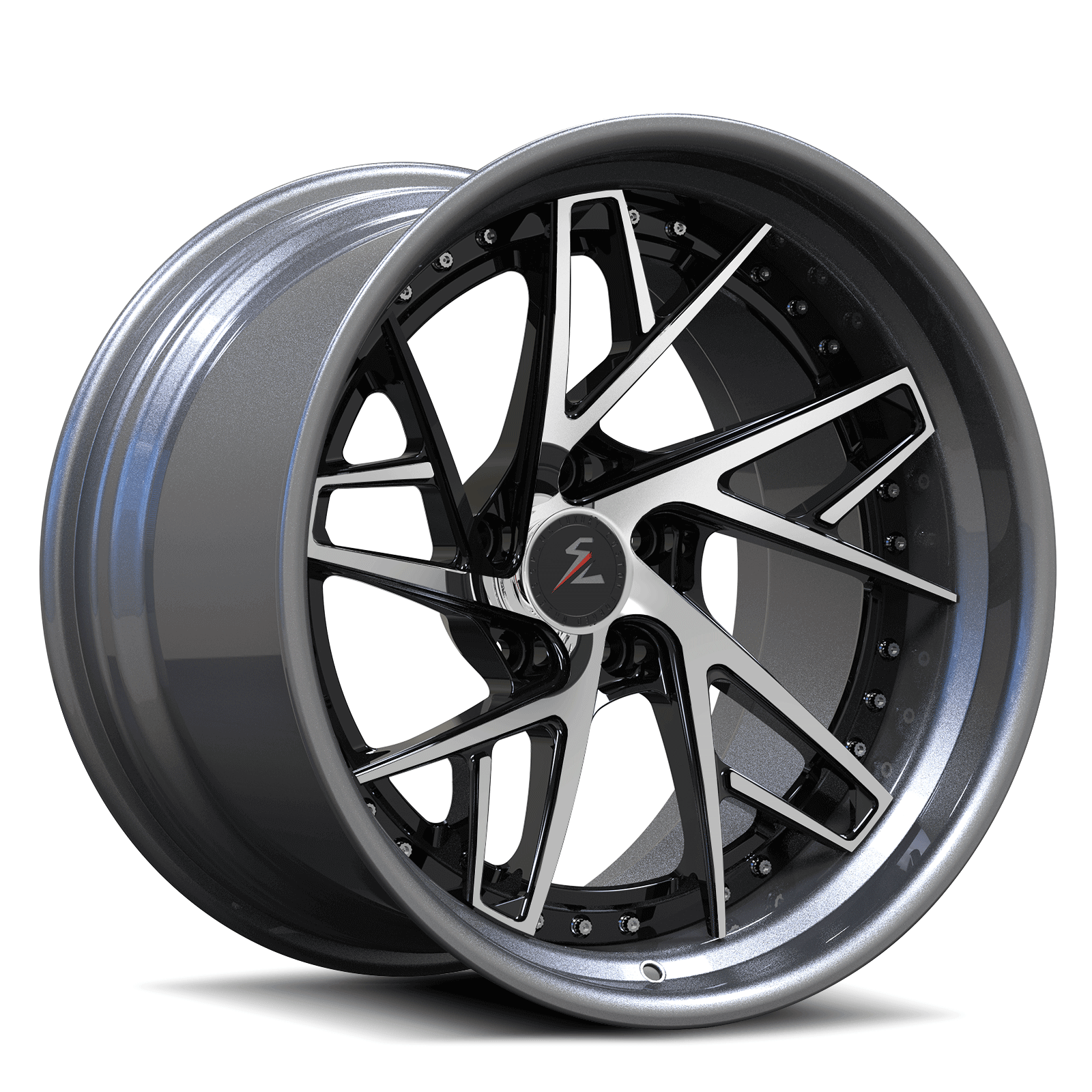 TRD Pro gray wheels, white FJ Cruiser with 6061-T6 custom forged 2-piece wheels, creating the ultimate rugged look.