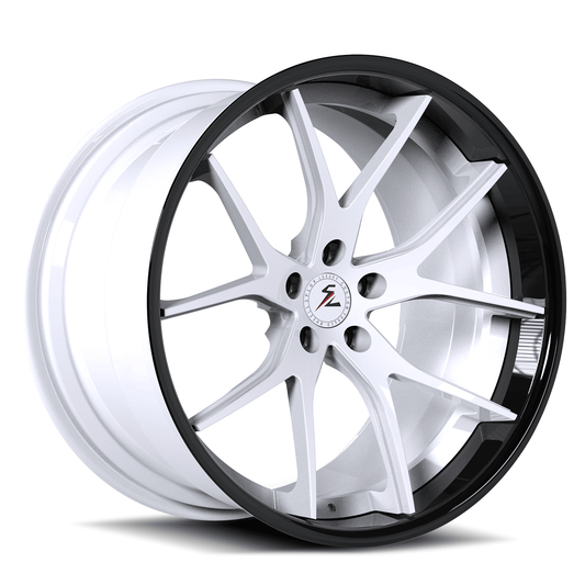 Splux SC-04 piano black and transparent copper forged 2-piece super concave wheels for BMW X5 — face view.