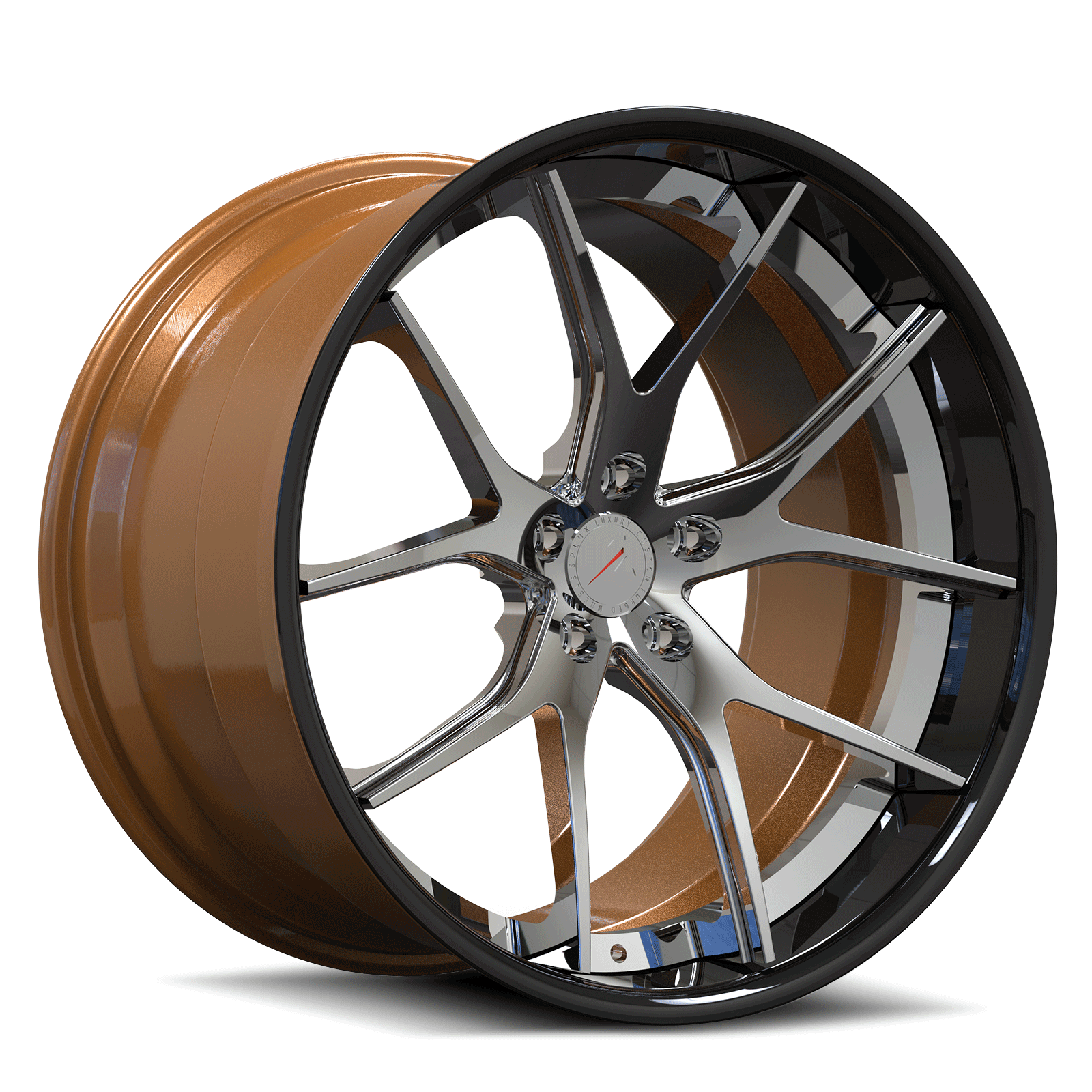 SC-04 Custom Super Concave Chrome, Piano Black Wheels