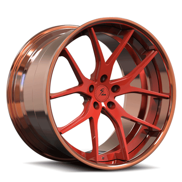 SC-04 Custom Super Concave Gloss Red, Transparent Black Wheels