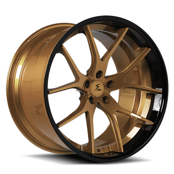 SC-04 Custom Super Concave Piano Black, Red Bronze Wheels