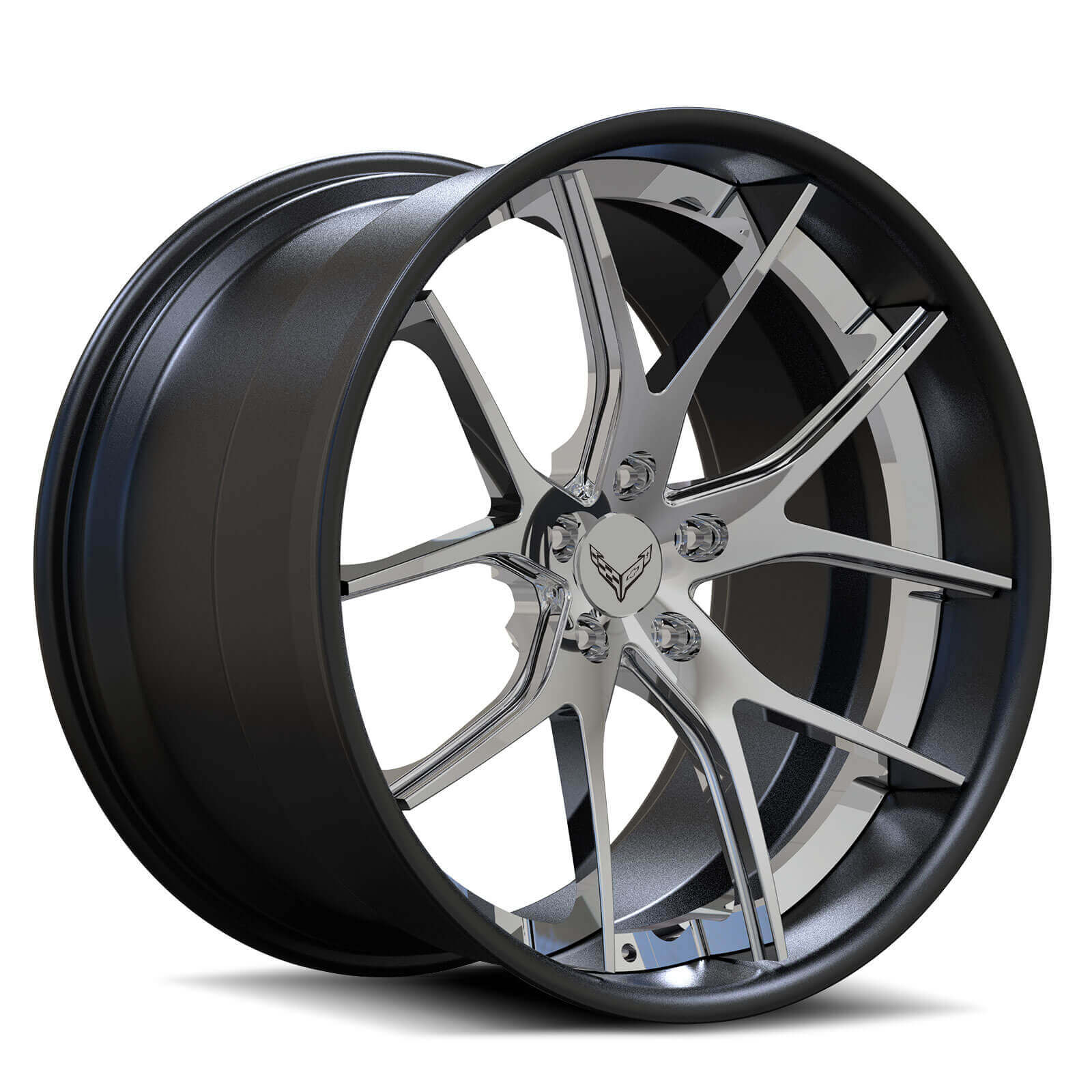 SC-04 concave matte black polished forged wheels for Vandura - custom rims