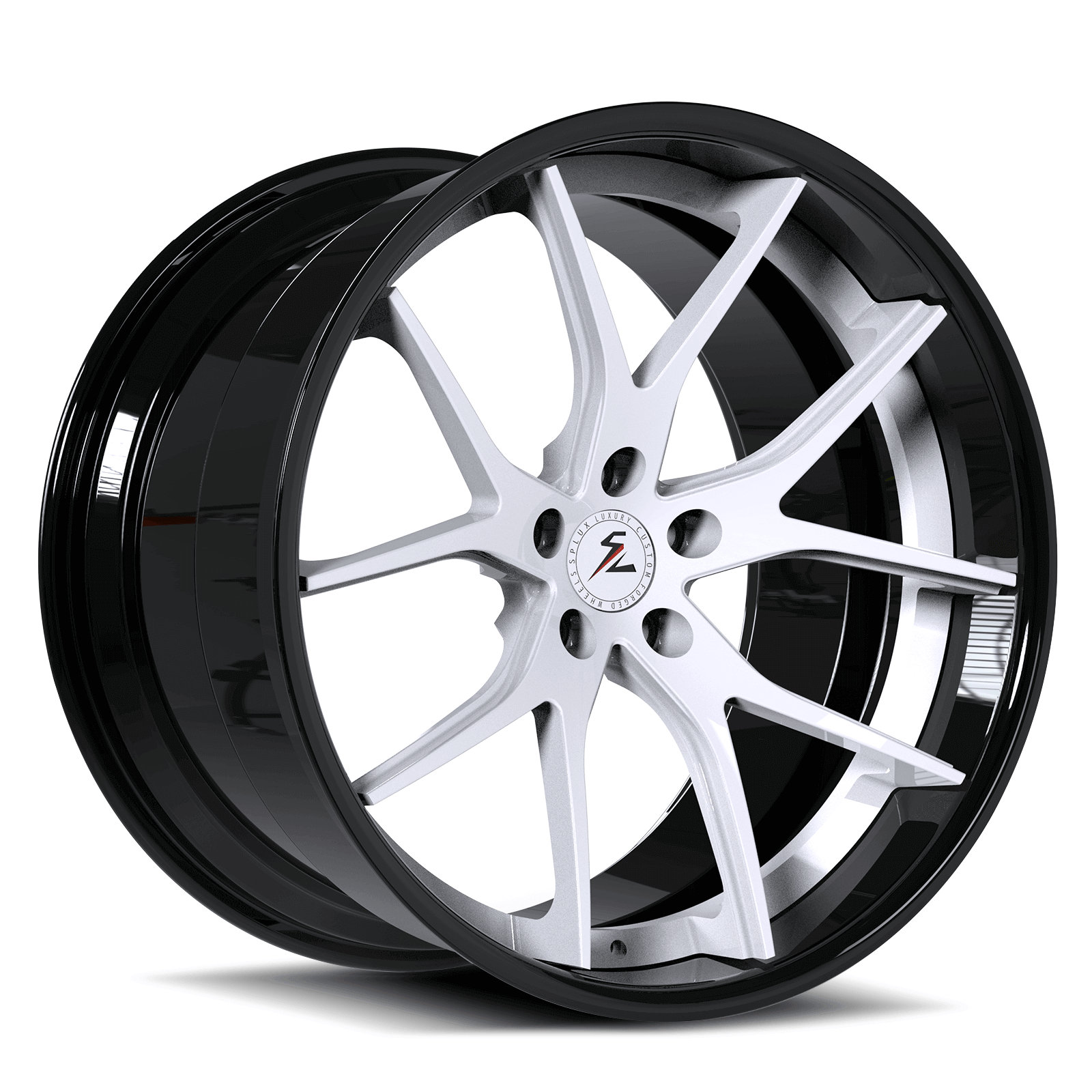 4x100 white wheels for Mini Convertible: SA-02 18-inch lightweight concave forged rims with 6061-T6 alloy.