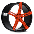 SC-06 black orange forged wheels for 2026 WRX tS - custom aftermarket wheels