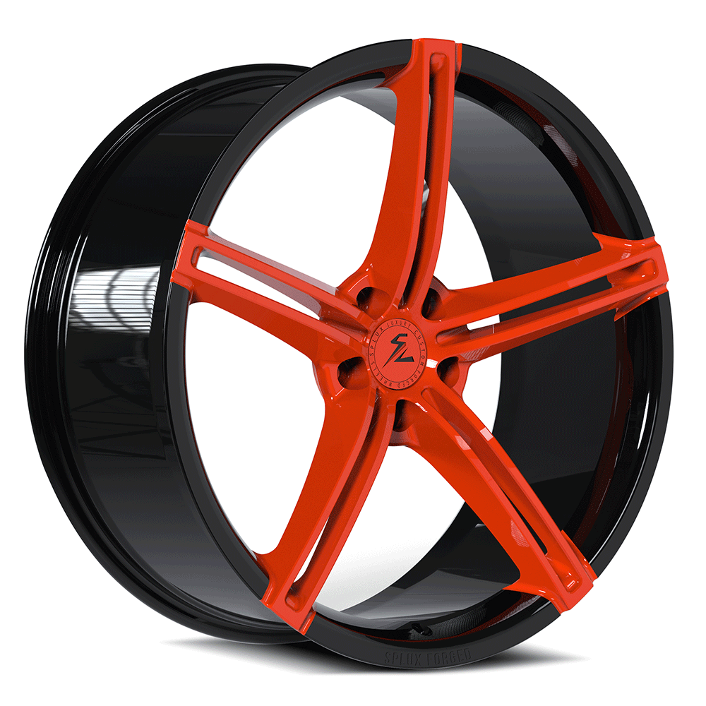 SC-06 black orange forged wheels for 2026 WRX tS - custom aftermarket wheels