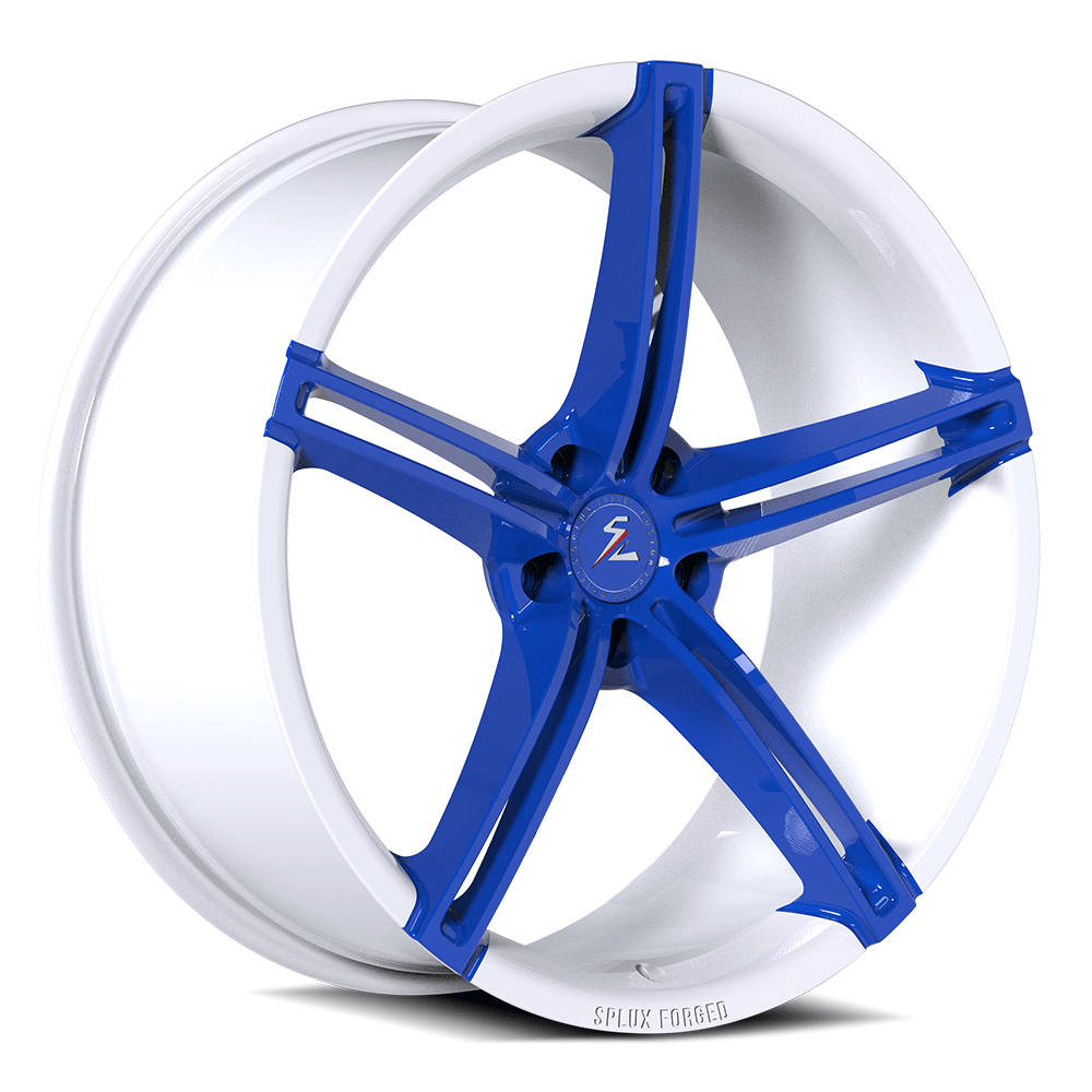 SC-06 blue white forged wheels for 2026 Subaru WRX tS - aftermarket rims