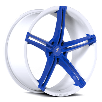 SC-06 blue and white forged wheels for 2026 Subaru WRX Limited - aftermarket rims