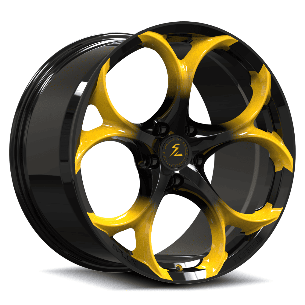 Competition Yellow Corvette C8 Stingray/Z51 Custom Forged Wheels:SC-07M ...