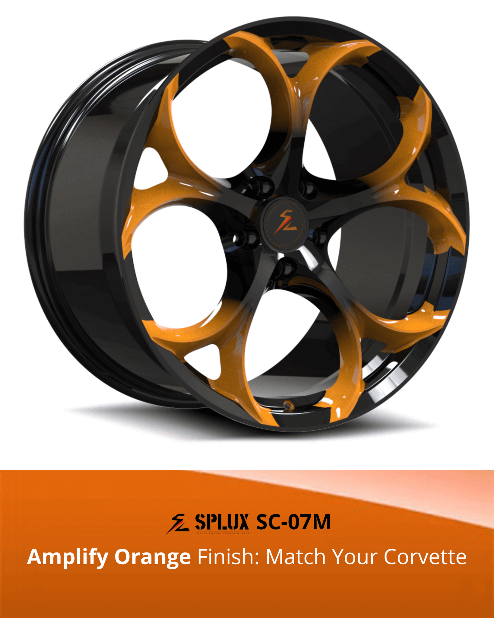 SC-07M Corvette C8 Stingray/Z51 Amplify Orange 19x8.5 20x11, 20x9 21x12