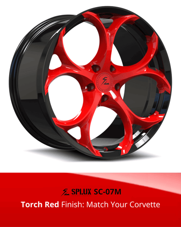 SC-07M Corvette C8 Stingray/Z51 Torch Red 19x8.5 20x11, 20x9 21x12