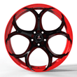 SC-07M black red forged monoblock rims for Pontiac GTO - custom wheels