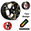 Bullet hole style wheels with unlimited custom designs, made to order. Free shipping and 100% fitment guarantee.
