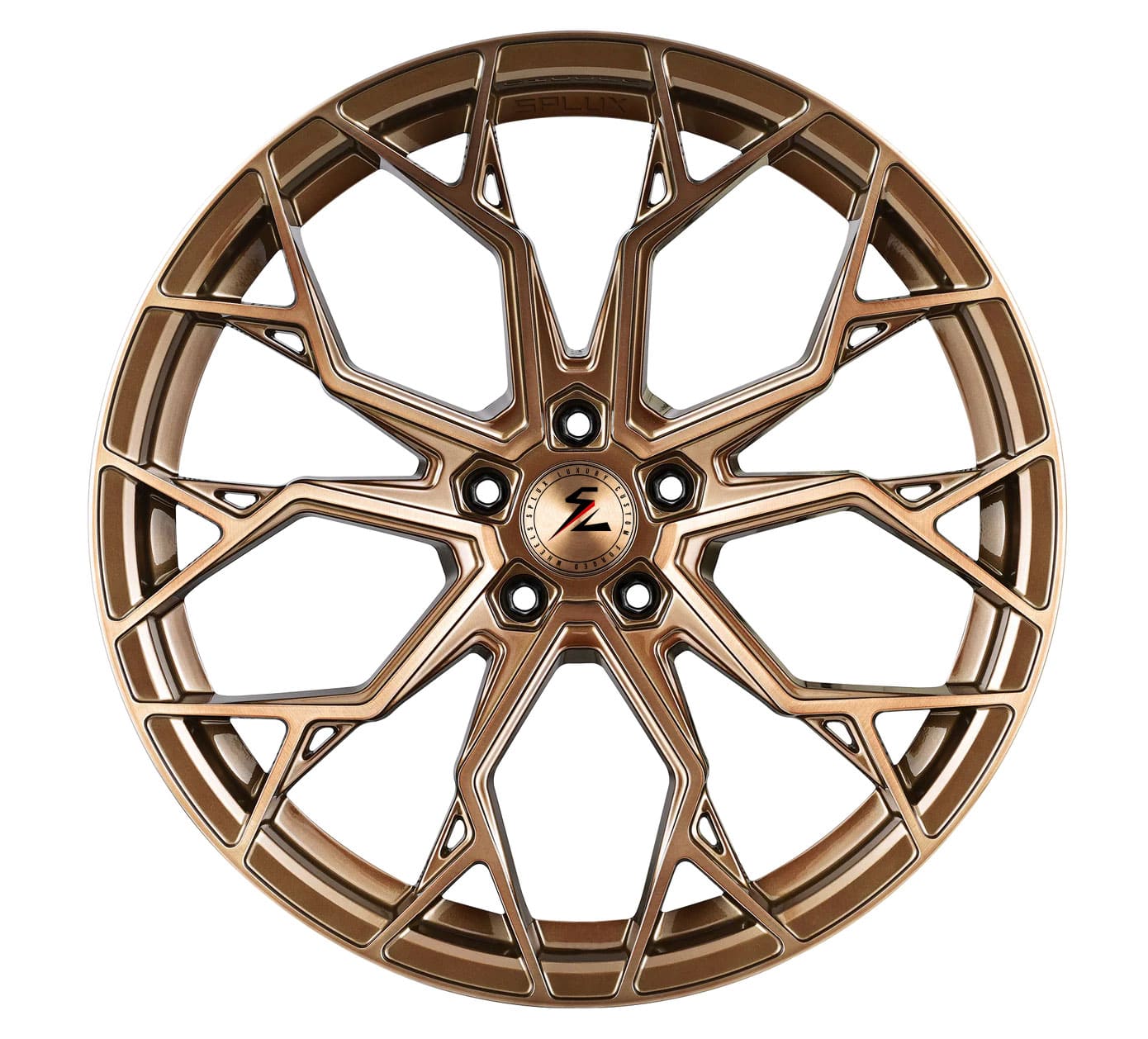 SC-10M brushed bronze forged alloys for Corvette Z06 - multi-spoke custom wheels
