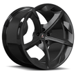 SC-13M carbon fiber black forged wheels for 2023 Dodge Challenger Widebody - deep concave 5-spoke rims