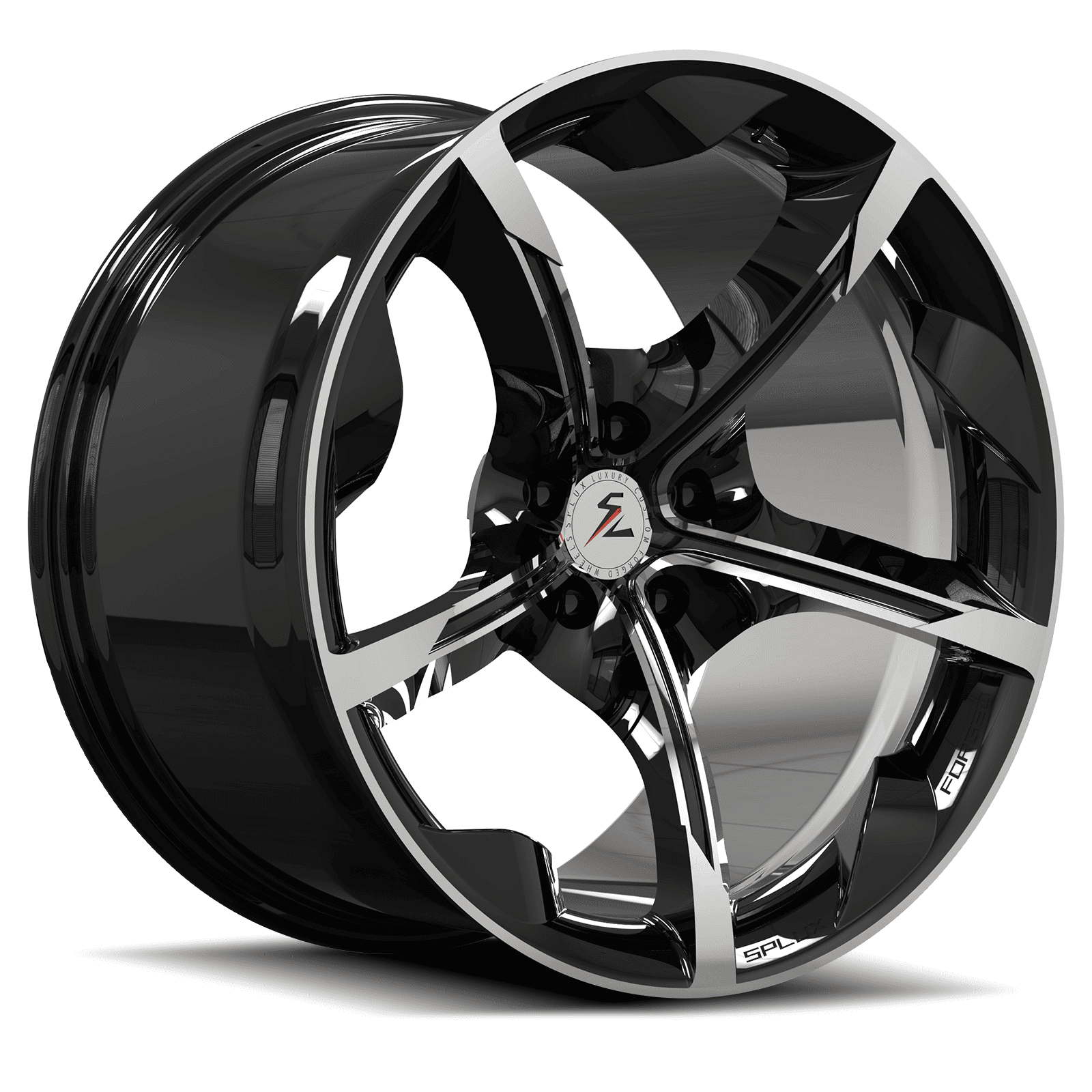 SC-13M gloss black polished forged wheels for Corvette Z06 - deep concave aftermarket alloys