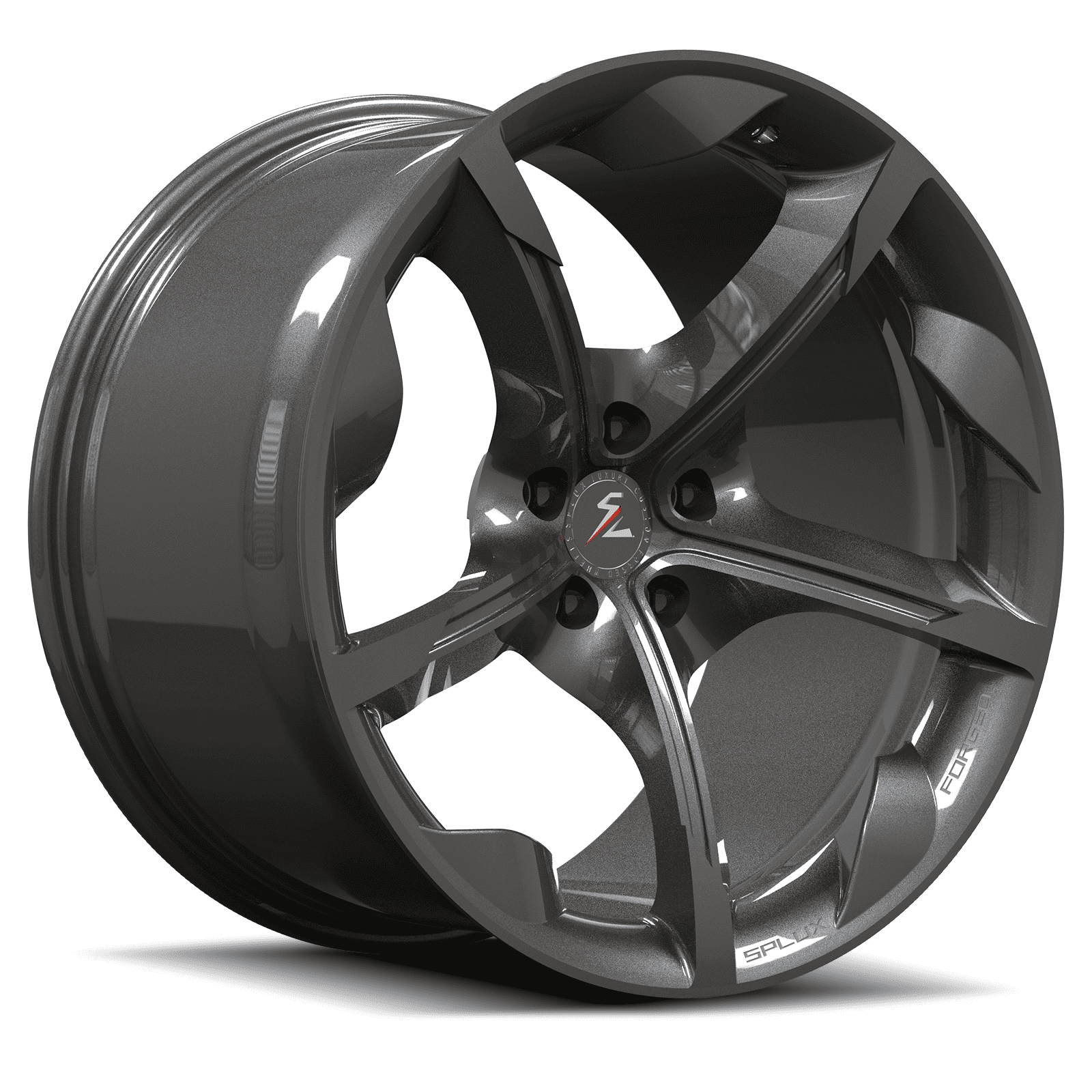 SC-13M gloss dark gunmetal forged wheels for 2016 Corvette Z06 - 5-spoke custom rims