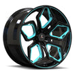 SC-15M black and Tiffany blue forged alloys for Corvette Z51 - deep concave