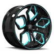 SC-15M black and Tiffany blue forged wheels - custom rims