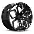 SC-15M black and white forged wheels for the Corvette - aftermarket rims