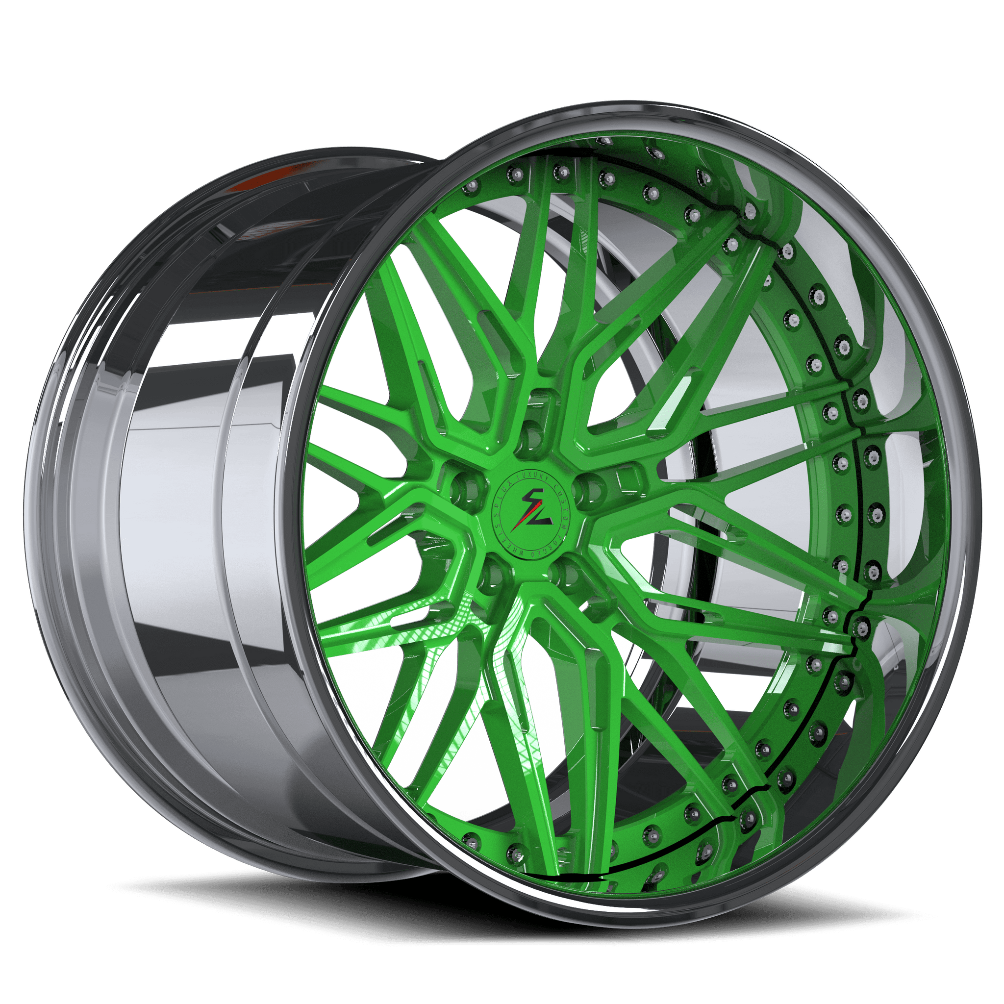 Porsche Deep Dish Wheels – Custom Green Wheels to Match Your Porsche’s Green Body. Unlimited Custom Forged 2-Piece Wheels.